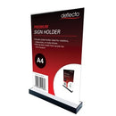 Deflecto Premium Sign/Menu Holder Double Sided Acrylic Base A4