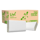 Livi Basic 7453 Widefold Hand Towel 1 Ply 180 Sheets Per pack White Carton 20