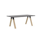 Ligna Meeting Table 1800x900 Black Radius Top Oak Legs