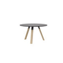 Ligna Meeting Table 1200 Diameter Black Top Oak Legs