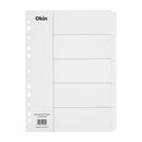 Okin Dividers Cardboard 5 Tab A4 White