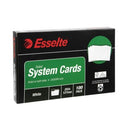 Esselte System Cards Ruled 203 x 127mm (8 x 5) White Pack 100