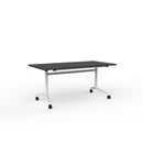 Team Flip Table 1600wx800d Black Top / White Frame