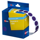 Avery Dot Stickers Dispenser 937264 14mm Round Purple Pack 1050