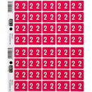 Filecorp C-Ezi Lateral File Labels Number 2 24 x 31mm Red Sheet 40