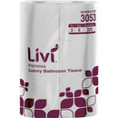 Livi Impressa Toilet Tissue Luxury Embossed 3 Ply White Case 48 Rolls