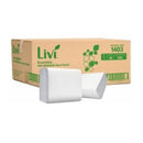 Livi Essentials Mini Multifold Hand Towel 1 Ply 200 sheet per pack WhiteCase 40