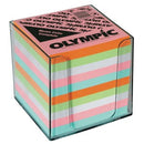 Olympic Memo Cube With Holder Large Full Size Assorted Colours