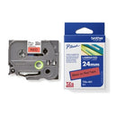 Brother P-Touch Labelling Tape Laminating TZe-451 24mm x 8m Black On Red
