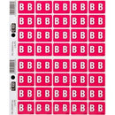 Filecorp C-Ezi Lateral File Labels Alpha Letter B 24 x 31mm Red Sheet 40