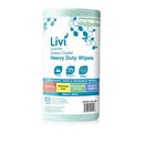Livi Commercial Wipes Colour-Coded 70gsm Green Pack 4 90 Sheets Per Roll
