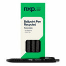 NXP Ballpoint Pen Retractable Recycled 1.0mm Black Pack 10