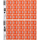 Filecorp C-Ezi Lateral File Labels Number 0 24 x 31mm Orange Sheet 40