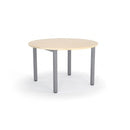 Cubit Round Meeting Table 1200Dia Nordic Maple Top / Silver Frame
