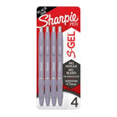 Sharpie S-Gel Ink Pen Retractable Fine 0.7mm Black Pack 4