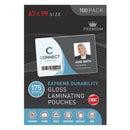 GBC Laminating Pouches Gloss Badge 67 x 99mm 175 Micron Pack 100