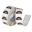Avery Day Rotation Labels Thursday Removable Round 937406 24mm Brown Roll 1000
