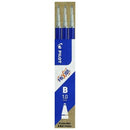 Pilot Frixion Clicker Ballpoint Pen Refill Broad 1.0mm Blue Pack 3