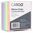 Cargo Memo Cube With Holder Small Half Size Assorted Colours