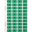 Filecorp ColourFind Lateral File Labels Number 1 25 x 42mm Green Sheet 40