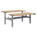 Pryme Premium Electric 2-Person Desk 1200x800 Oak / Silver