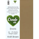 Create&Innovate Colour Paper 104gsm A4 Kraft Brown Pack 25
