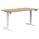Pryme Standard Electric Desk 1800x800mm Oak / White