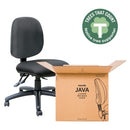 Mondo Java Task Chair Mid Back 3 Lever Black Unassembled