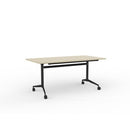 Team Flip Table 1600wx800d Nordic Maple Top / Black Frame