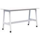 Modella II Mobile Leaner 1800x800 White Top White Frame