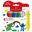 Faber-Castell Little Creatives Paint Brush Squeeze Barrel Assorted Colours Pack 6