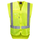 Bison Zip Vest Day/Night Polyester Small Yellow