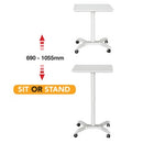 Helsinki Sit To Stand Desk Height Adjustable 800Wx800Wmm White