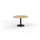 Polo Meeting Table Round 1200mm Oak / Black Frame