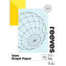 Reeves Graph Paper Pad 1mm FSC Mix Credit A4 70gsm 40 Sheets