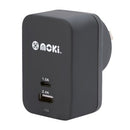 Moki Dual USB Wall Charger Black