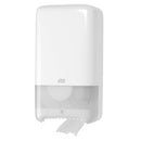 Tork T6 Twin Mid-Size Toilet Roll Dispenser White 557500
