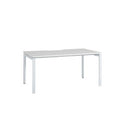 Novah Straight Desk 1500Wx700Dmm White Top / White Frame