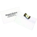 Rexel Name Badge Holder Magnetic 90 x 60mm Clear Pack 10
