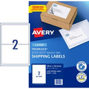 Avery Shipping Labels Trueblock Laser 952008 / L7168 199.6 x 143.5mm 2Per Sheet Pack 50