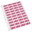 Codafile Lateral File Labels Alpha Letter F 25mm Sheet 40