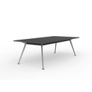 Team Boardroom Table 2400W x 1200D Black / Silver