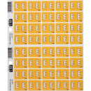 Filecorp C-Ezi Lateral File Labels Alpha Letter E 24 x 31mm Yellow Sheet40