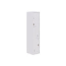 Fortis Steel Storage Locker 1850h x 380w x 450d 2 Door Stepped White Latch Lock