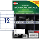 Avery Heavy Duty Labels Removable Laser 959208 99.1 x 42.3mm 12 Per Sheet Pack 240