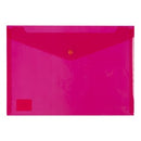Icon Document Wallet Polypropylene Button Closure A4 Red