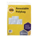 Marbig Resealable Polybag Writing Panel Ziplock Closure 305 x 440mm 45muPack 25
