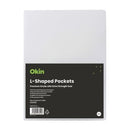 Okin L Shaped Pockets Heavy Duty A4 Clear Pack 12