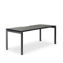 Novah Straight Desk 1600Wx800Dmm Black Woodgrain Top / Black Frame