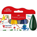 Faber-Castell Little Creatives Crayons Easy Grasp Assorted Colours Pack 4